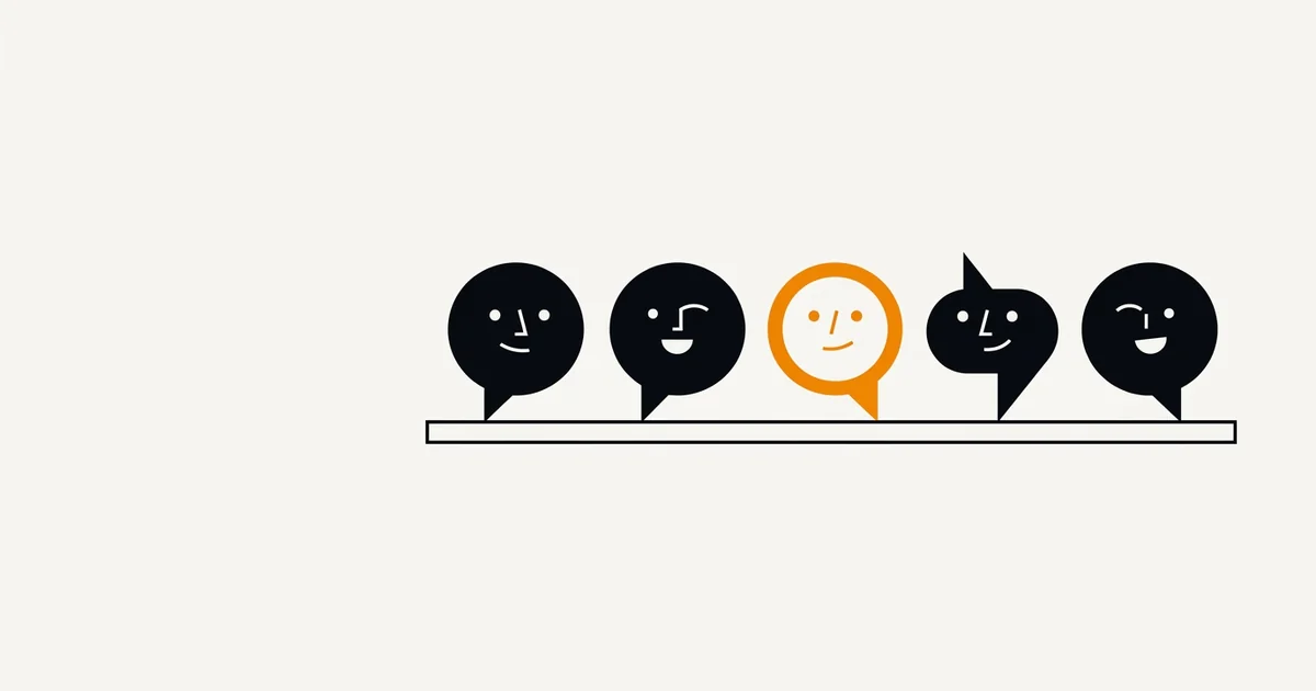 Illustratie: een rij verschillende AI-chatassistenten naast elkaar als keuzemogelijkheden