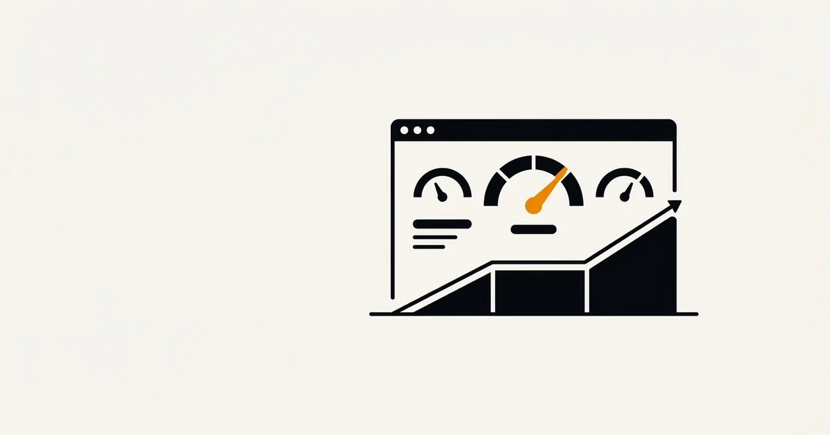 Illustratie: een dashboard met meters boven een groeicurve
